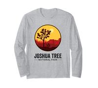 Puesta de Sol Retro del Desierto de California en el Parque Nacional Joshua Tree Manga Larga