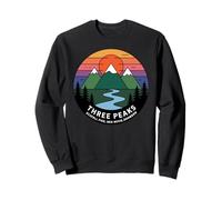Puesta de Sol Retro en Three Peaks, Scafell Pike, Ben Nevis, Snowdon Sudadera