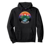 Puesta de Sol Retro en Three Peaks, Scafell Pike, Ben Nevis, Snowdon Sudadera con Capucha