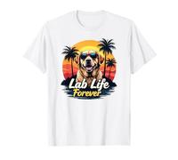 Puesta de sol retro Labrador Retriever de Lab Life Forever Camiseta