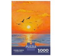 Puesta de Sol. Rompecabezas 1000 Piezas Premium para Adultos - Ajuste Relajación Regalo Desafiante Navidad 52x38cm/1000pcs