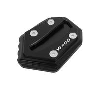 Puesto de estacionamiento Extensor Pata Cabra Motocicleta Almohadilla Soporte Lateral para Kawasaki W800 W650 W400 W 800 650 400 2019-2023(Nero)