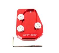 Puesto de estacionamiento Extensor Pata Cabra Motocicleta Almohadilla Soporte Lateral para Yamaha MT-09 XSR900 Tracer 900 Sport FZ-09 2013-2016(Red1)