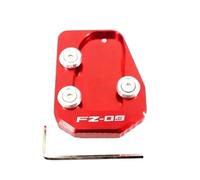 Puesto de estacionamiento Extensor Pata Cabra Motocicleta Almohadilla Soporte Lateral para Yamaha MT-09 XSR900 Tracer 900 Sport FZ-09 2013-2016(Red2)