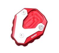 Puesto de estacionamiento Soporte Lateral Motocicleta Placa Extensión Almohadilla Pata Cabra para Honda CB500X CB 500X CB500 X 2019-2023(Rosso)