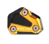 Puesto de estacionamiento Soporte Lateral Motocicleta Placa Extensión Almohadilla Pata Cabra para Yamaha YZF-R6 YZF R6 YZFR6 2006 2007 2008-2016(Jaune)