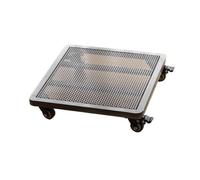 Puesto de Plantas Bandeja for macetas con Ruedas universales y Freno, Base de Hierro y Metal for bonsái con celosías cuadradas.(Grande)