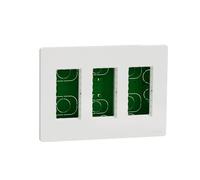 Schneider Electric NU173418 New Unica, Puesto de Trabajo 3 Columnas Empotrar, Sin Halógenos, Instalación Fácil - Polar