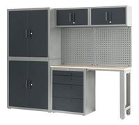 Puesto de trabajo completo tablero multiplex, altura 1900 mm