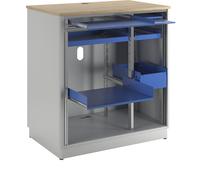 Puesto de trabajo para ordenador RAU, H x A x P 1100 x 1030 x 660 mm