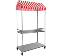 Puesto plegable portátil con toldo, perfecto para mercados al aire libre, festivales y eventos de proveedores, ideal para vendedores de alimentos y manualidades