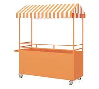 Puestos Y Quioscos De Venta Minorista, Carritos De Exhibición De Mercados Y Carritos De Vendedores Con Ruedas, Ideales For Mercados Callejeros, Ferias De Artesanía(Orange,160x60cm/62.9x23.7in)