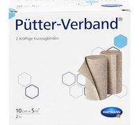 Pütter-Verband 10 cm x 5 m Kurzzugbinden, 2 pzas Vendaje