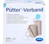Pütter-Verband kräftige Kurzzugbinden 8-10 cm x 5 m, 2 pzas Paquete