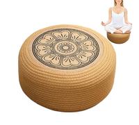 Puf Al Aire Libre - Cojín de Asiento de Patio Tejido | Pufs Decorativos de Piso para Salas de Estar en la Piscina, terraza, en el y en el | Elegante mobiliario de Acento Exterior para