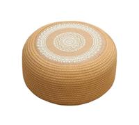 Puf de algodón y yute tejido a mano de 40 cm, diámetro de 20 cm, multifuncional, para sala de té, sala de estar, diseño natural y Stabili