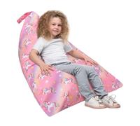 Puf de Almacenamiento de Animales de Peluche con Asa, Bolsa de Frijoles de Peluche para Niños y Adultos de Juguetes, Organizador de Juguetes Extra Grande Plegable (Sin Relleno), Unicornio Degradado