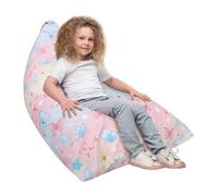 Puf de Almacenamiento de Animales de Peluche con Asa, Bolsa de Frijoles de Peluche para Niños y Adultos de Juguetes, Organizador de Juguetes Extra Grande Plegable (Sin Relleno), Mariposas de Colores