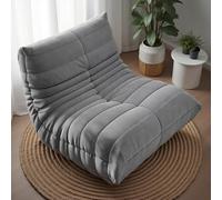 Puf de ante suave con soporte para la espalda, espuma viscoelástica para dormitorio, rincón de lectura, dormitorio, sala de estar