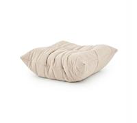 Puf de Pana con Base Antideslizante, puf Acolchado Estable | Puf con relleno de espuma, ideal como reposapiés o elemento de salón, reposapiés de 80 x 65 x 35 cm