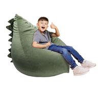 Puf de Peluche para Guardar Juguetes, Tamaño Grande Extra Suave Bolsa Puff de Almacenamiento con Cremallera, Almacenamiento Bean Bag para Niños Niñas, 80×76×63cm Dinosaurios (Cubierta Solamente)