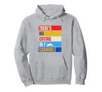 Puf divertido con texto en inglés "There's No Crying In Cornhole" Sudadera con Capucha