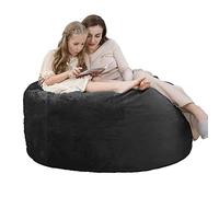 Puf Gigante de Pana, sofá Perezoso de 1 Plaza con Relleno de Espuma, Funda Desmontable y Lavable, sillones de Pera/Calentador de 1 Plaza para Dormitorio, salón, Estudio (122 x 122 x 72 cm), Color