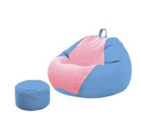Puf gigante de piel suave con soporte para la espalda, diseño simple de color sólido para adultos, ideal para sala de estar, dormitorio, sala de estar universitaria, asiento cómodo
