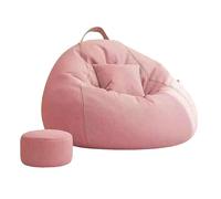 Puf gigante de piel suave con soporte para la espalda, diseño simple de color sólido para adultos, perfecto para sala de estar, dormitorio, dormitorio universitario, decoración del hogar