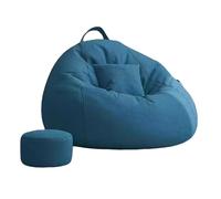 Puf gigante de piel suave con soporte para la espalda, diseño simple de color sólido para adultos, sala de estar, dormitorio, sala de estar, universidad, comodidad acogedora
