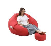 Puf gigante de piel suave, diseño simple de color sólido con soporte para la espalda, ideal para adultos, sala de estar, dormitorio, decoración de dormitorio universitario