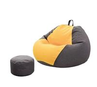 Puf gigante de piel suave y acogedora, color sólido, diseño simple con soporte para la espalda, ideal para adultos en sala de estar, dormitorio, decoración del hogar