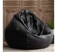 Puf grande de 3.3 pies, de piel sintética, respetuosa con el medio ambiente, sin relleno, para sala de estar, dormitorio, jardín, juegos, películas, opciones de color disponibles