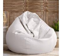 Puf grande de 3.3 pies, respetuoso con el medio ambiente, de piel sintética, para uso en exteriores e interiores, perfecto para sala de estar, dormitorio, jardín, juegos y noches de cine (opciones de