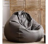 Puf grande de 3.3 pies, respetuoso con el medio ambiente, de piel sintética sin relleno, para uso al aire libre, sala de juegos, sala de estar, dormitorio, jardín (color)