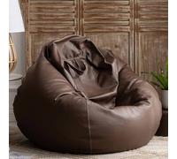 Puf grande de 3.3 pies, respetuoso con el medio ambiente, piel sintética sin relleno, para sala de estar, dormitorio, jardín, perfecto para juegos y películas