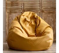 Puf grande de 3.3 pies, respetuoso con el medio ambiente, piel sintética sin relleno, para uso en interiores y exteriores, silla de salón para sala de estar, dormitorio, jardín, juegos, noches de cine