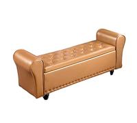 Puf grande de almacenamiento otomano multifuncional plegable para adultos, cambiador de zapatos, muebles de sala de estar, 100 x 40 x 40 cm, elegante y ahorra espacio