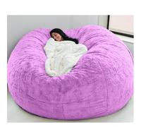 Puf grande XXL cómodo y funda perfecto para niños y adultos, ideal para sala de estar y dormitorio, color morado, 180 x 90 cm, asiento elegante y versátil