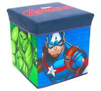 Puf infantil multifunción contenedor porta objetos para sentarse 30 cm (Avengers)