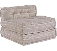 Puf modular de tela marrón claro con 70 x 70 x 54, cómodo reposapiés para sala de estar, solo interiores, tanto estilo como practicidad, perfecto para primavera y verano
