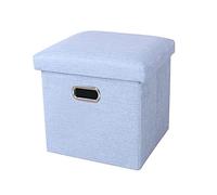 Puf otomano de almacenamiento de 40 x 25 x 25 cm, reposapiés plegable, elegante otomano, almacenamiento versátil, reposapiés para sala de estar, dormitorio, solución de almacenamiento que ahorra