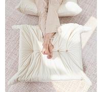 Puf otomano extragrande de 29.5 x 27.5 pulgadas, reposapiés de espuma viscoelástica, sofá esquinero suave para sala de estar, dormitorio, dormitorio y apartamento, asiento cómodo para adultos