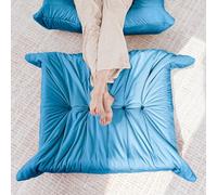 Puf otomano extragrande de 29.5 x 27.5 pulgadas, reposapiés de espuma viscoelástica, sofá esquinero suave para sala de estar, dormitorio, dormitorio y apartamento, asiento cómodo para adultos