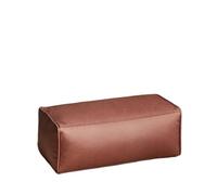 Puf otomano Grande de Piel sintética, tamaño Extragrande, reposapiés para Sala de Estar y Dormitorio, Asiento esquinero o Lateral, diseño sin Marco (L KJC marrón C)