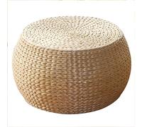 Puf otomano trenzado hecho a mano, reposapiés rústico y asiento decorativo para sala de estar, dormitorio y decoración de niños