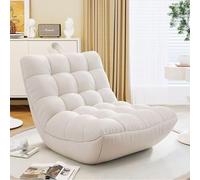 Puf para adultos con relleno, silla de gran tamaño junto a la chimenea con cuero cómodo sofá de suelo perezoso, sofá de un solo asiento, sofá de espuma viscoelástica para dormitorio, apartamento