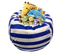 Puf para guardar juguetes de peluche | Silla organizadora de juguetes con cremallera | Soporte para juguetes, puf, para aula, sala de juegos, sala de estar, habitación infantil, dormitorio, rincón de