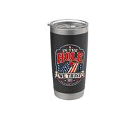 Puf Patriotic Cornhole In The Hole We Trust USA Vaso térmico de acero inoxidable de doble pared