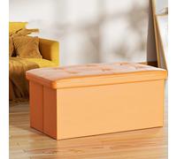 Puf plegable de almacenamiento, contenedor extraíble, otomano, asiento de almacenamiento, caja de juguetes decorativa para sala de estar, dormitorio, 76 cm